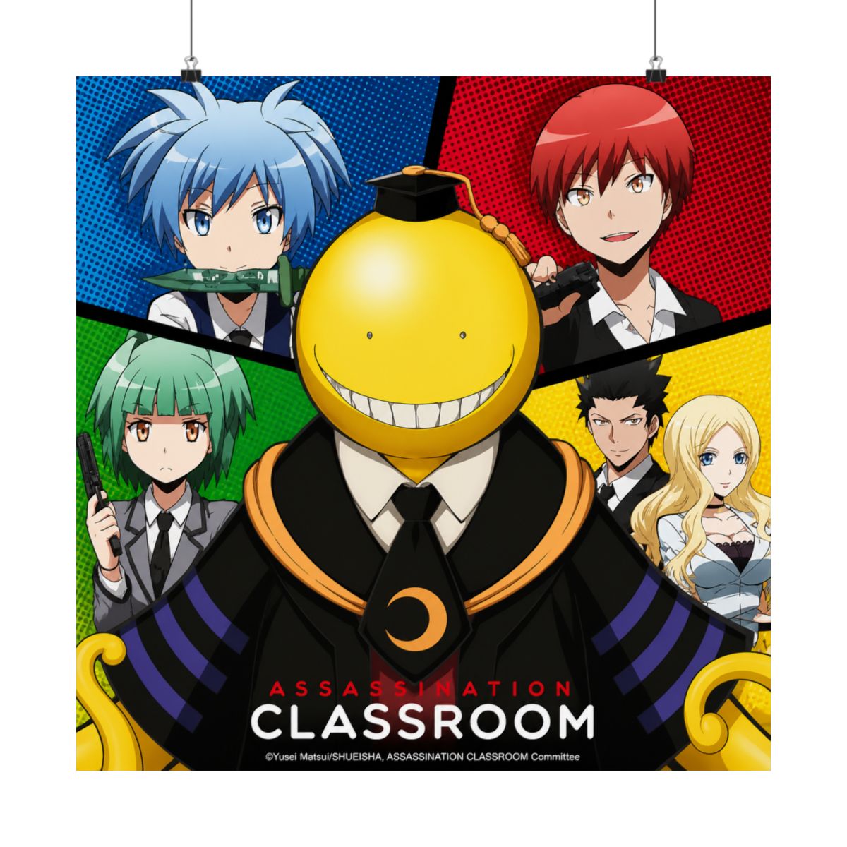 ASSASSINATION CLASSROOM Poster Koro VS pupils (52x38cm) - alternate angle 2, merchandise